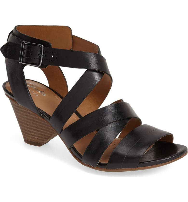 Clarks® 'Ranae Estelle' Leather Stacked Heel Sandal (Women) | Nordstrom
