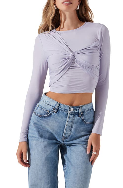 ASTR the Label Twist Bust Long Sleeve Crop Top at Nordstrom,
