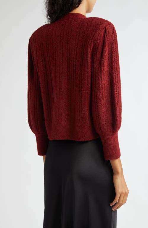 Shop L Agence L'agence Talullah Jeweled Button Cardigan In Syrah