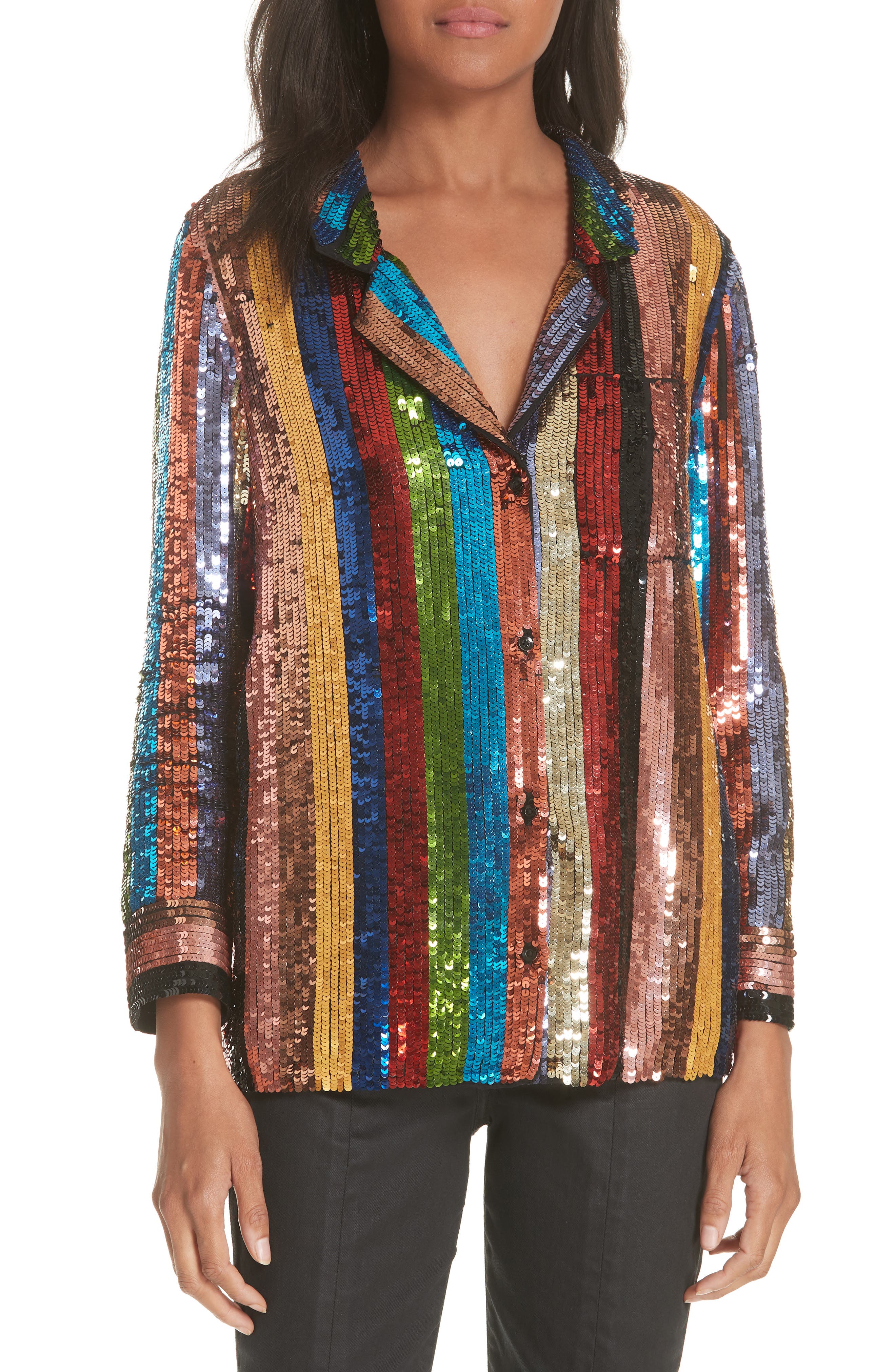 alice and olivia sequin joggers