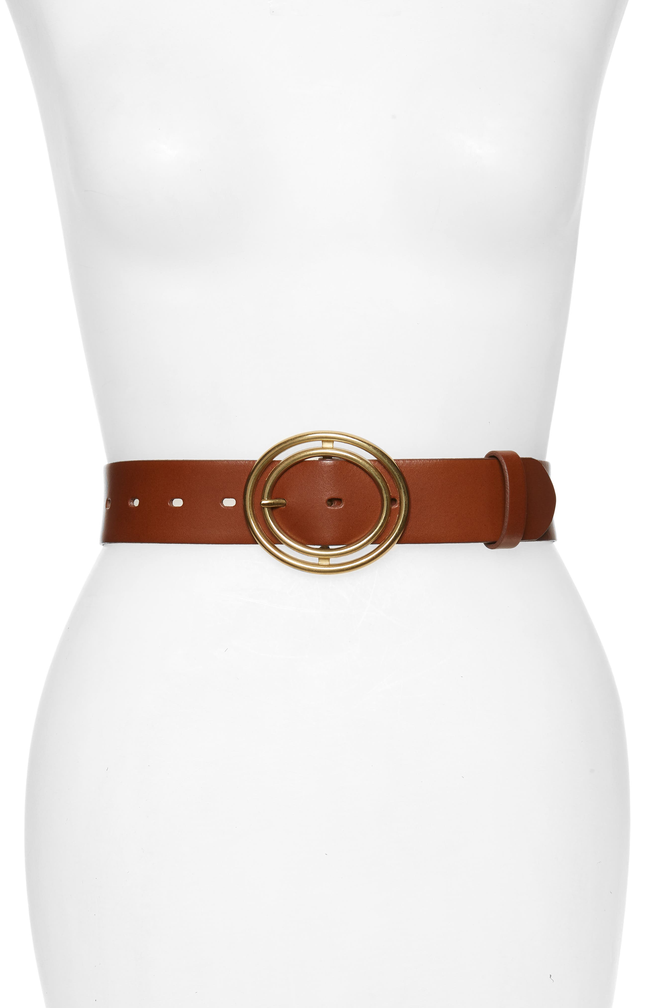 Halogen® Dual Circle Leather Belt Nordstrom