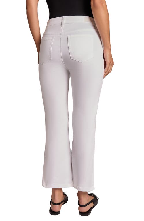 Shop Jones New York High Waist Crop Kick Flare Jeans In Soft White