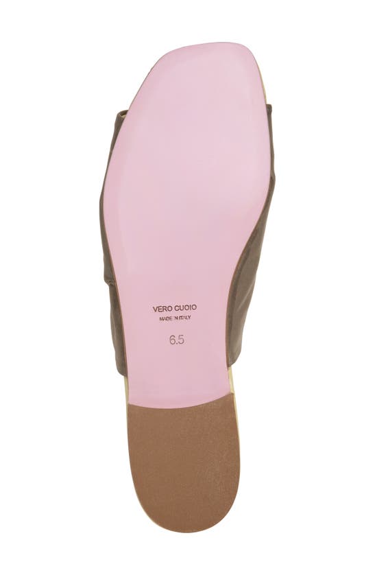 Beautiisoles April Slide Sandal In Dark Gold