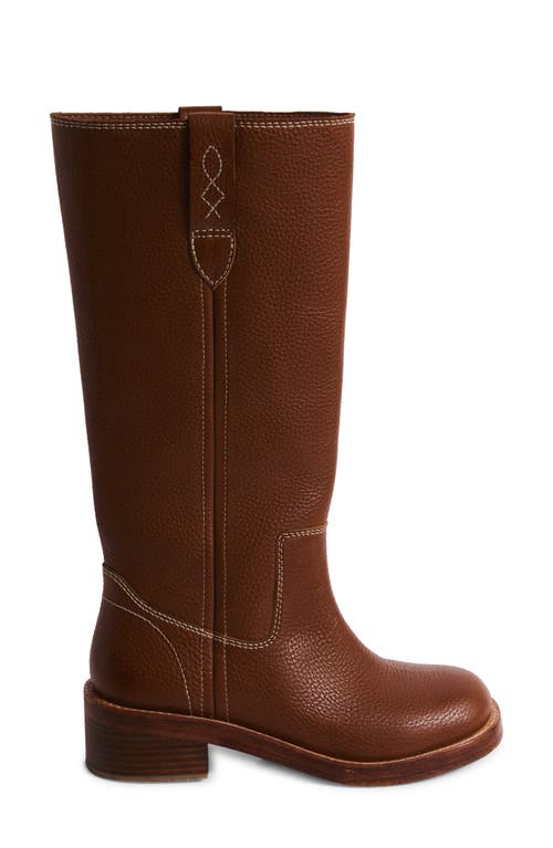 Free People Women's Blaze Block Heel Boots In Vintage Tan Leather