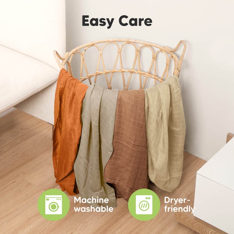 Keababies Lumi Muslin Swaddle Blankets In Spice