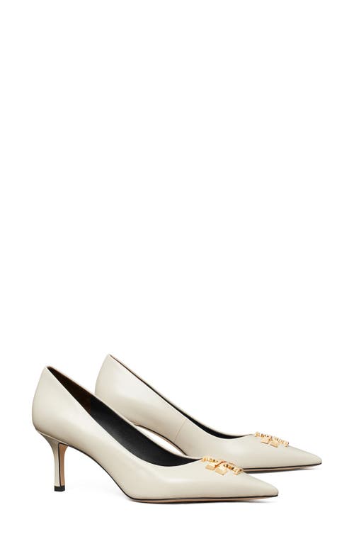 Shop Tory Burch Eleanor Pointed Toe Pump In Light Cream