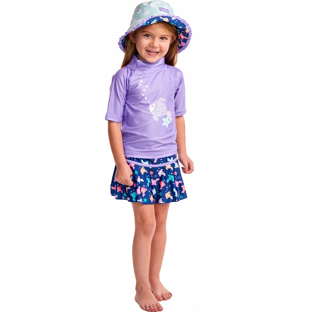 Uv Skinz 3pc Sun & Swim Set In Purple Sparkle Fish