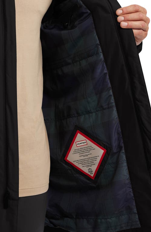 Hunter Castle Cloak Water Repellent Jacket In Black