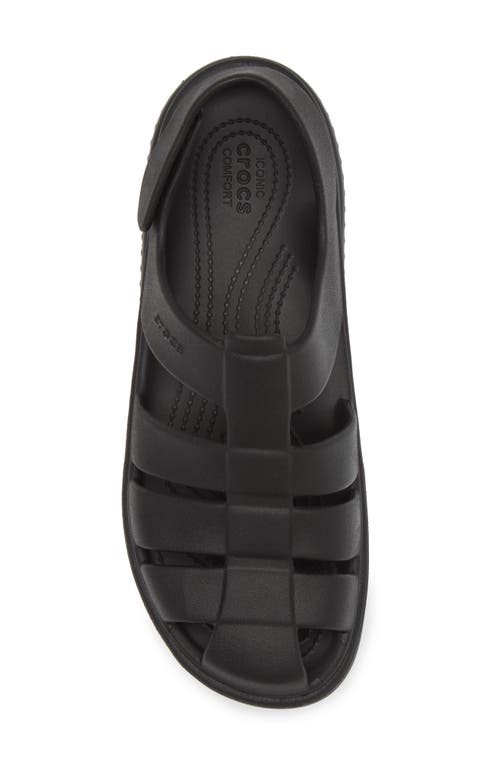 Shop Crocs Stomp Platform Fisherman Sandal In Black