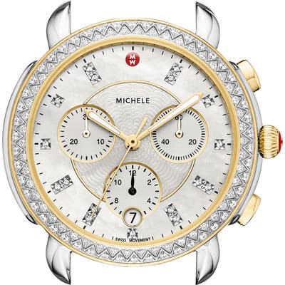 Michele Sidney Chrono Diamond Diamond Dial Watch Case,