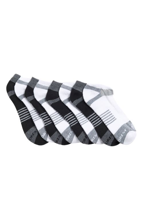 Shop Rainforest 8-pack Half Cushioned Low Cut Socks In Black/white Multi