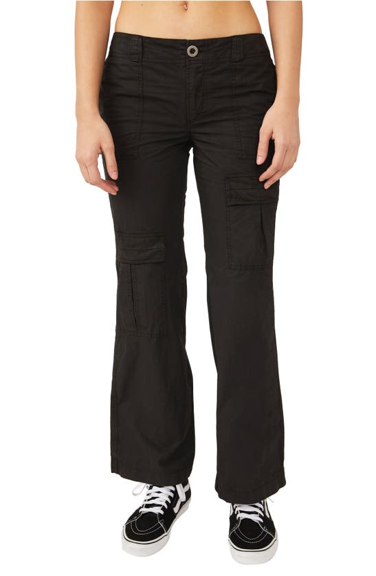 FREE PEOPLE THE THING IS LOW RISE COTTON UTILITY PANTS