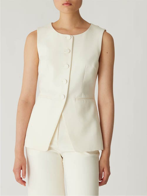 REBECCA TAYLOR REBECCA TAYLOR REFINED SUITING BUTTON FRONT VEST 