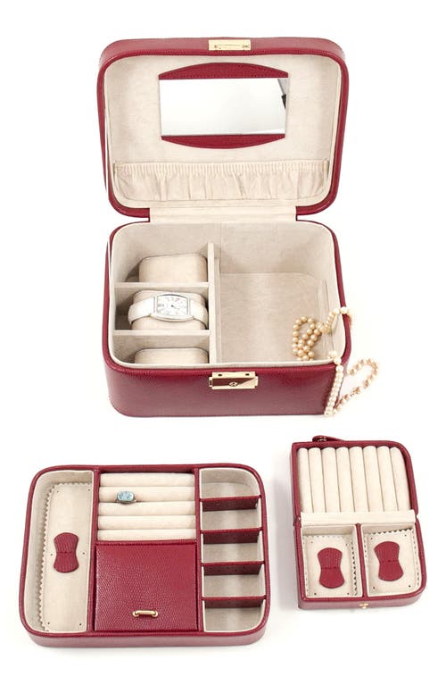 Bey-berk Leather Jewelry Box In Red