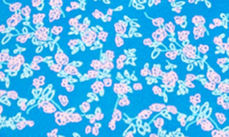 Shop Adidas Originals X Kseniaschnaider Floral Cali Cotton Graphic T-shirt In Blue Multicolor