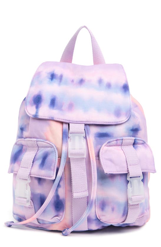 Madden Girl Jersey Flap Backpack In Tie Dye