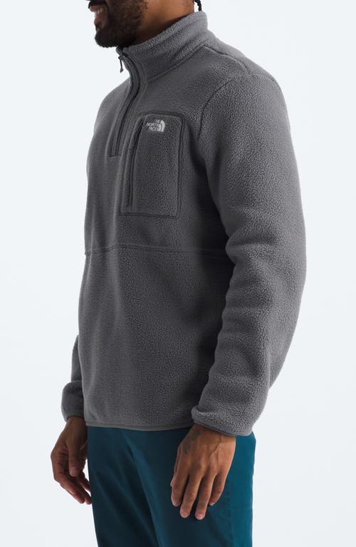 Shop The North Face Yumiori Half Zip Recycled Fleece Pullover In Smoked Pearl/smoked Pearl