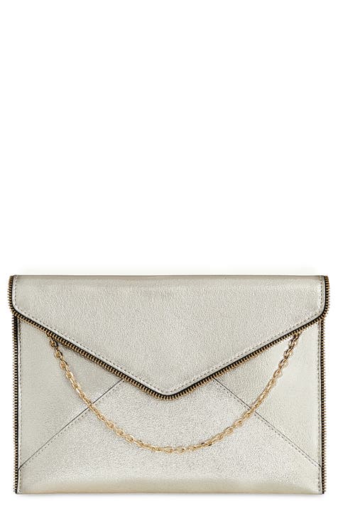 Leather Envelope Clutch Bag -  Canada