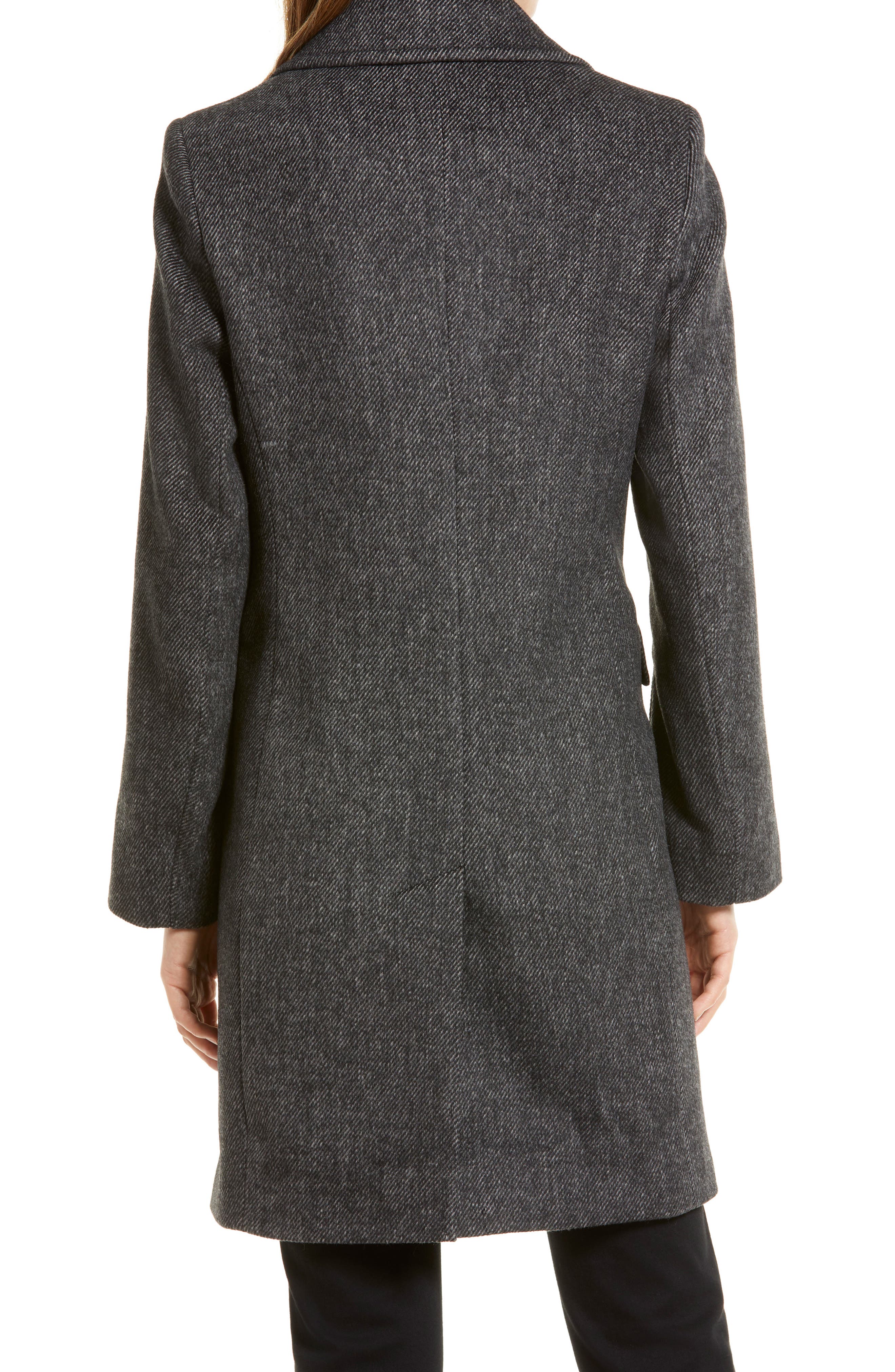 notched collar wool blend coat sam edelman