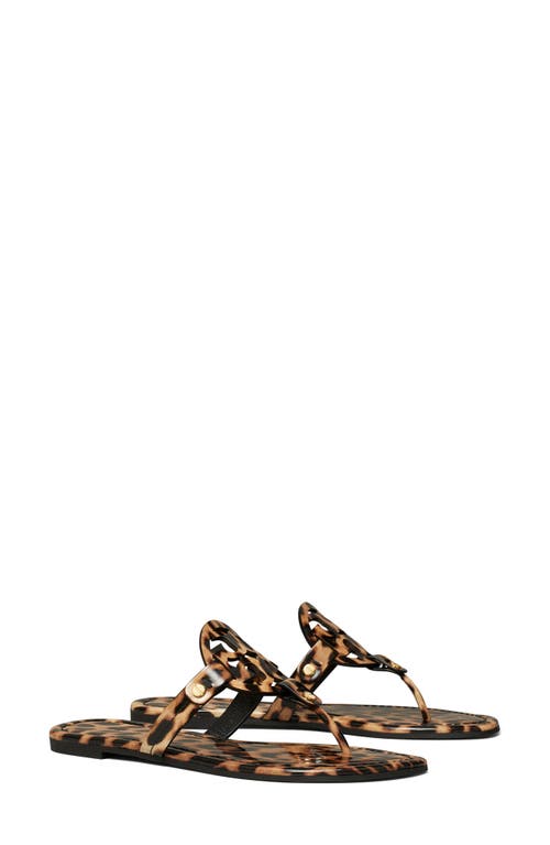 Tory Burch Miller Printed Patent Sandal In Classic Leopard