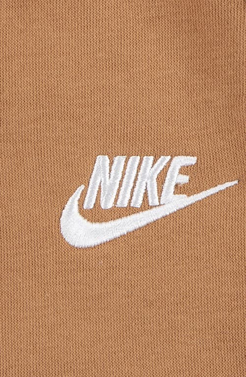 Shop Nike Fleece Crewneck Sweatshirt & Joggers Set In Flax