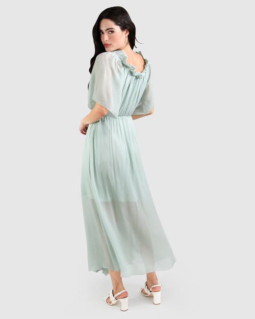 Shop Belle & Bloom Amour Amour Ruffled Midi Dress In Spearmint