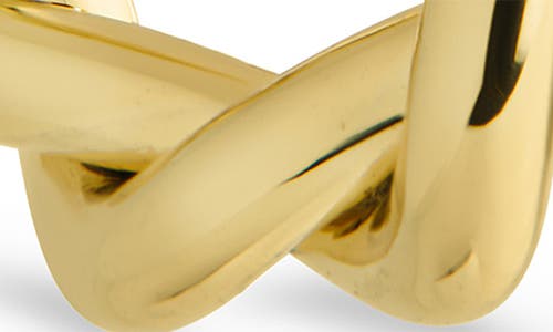 Sterling Forever Hazel Twisted Huggie Hoop Earrings In Gold