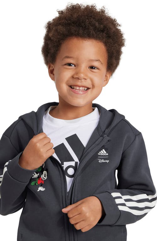 Shop Adidas Originals Adidas X Disney Kids' Mickey Mouse Hoodie In Carbon/off White