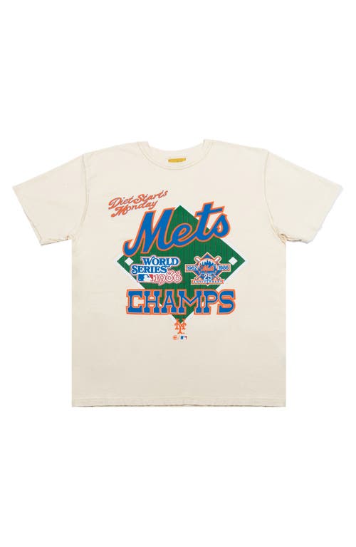 DIET STARTS MONDAY x '47 New York Mets Graphic T-Shirt in Antique White