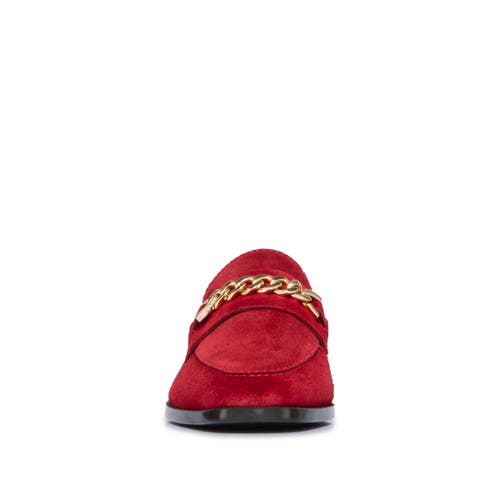 Shop Bernardo Footwear Zephyr Chain Loafer In Dark Red