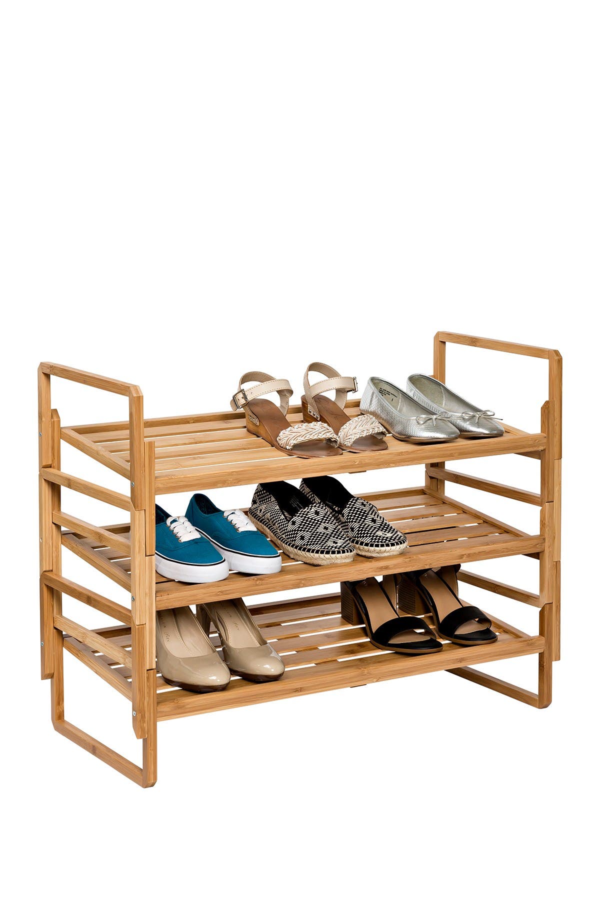 3 tier stackable bamboo shoe rack on Honey Can Do Nesting Bamboo Shoe Rack Nordstrom Rack