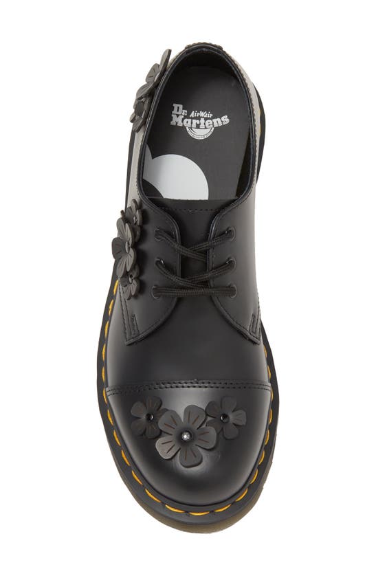 Shop Dr. Martens' Dr. Martens 1461 Floral Appliqué Derby In Black Smooth