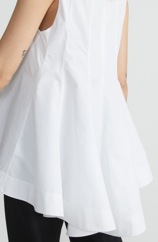 Shop Lafayette 148 High-low Sleeveless Top In White