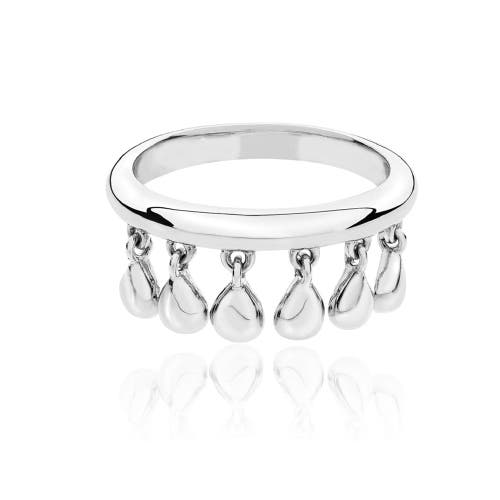 Lucy Quartermaine Tear Drop Ring In Sterling Silver