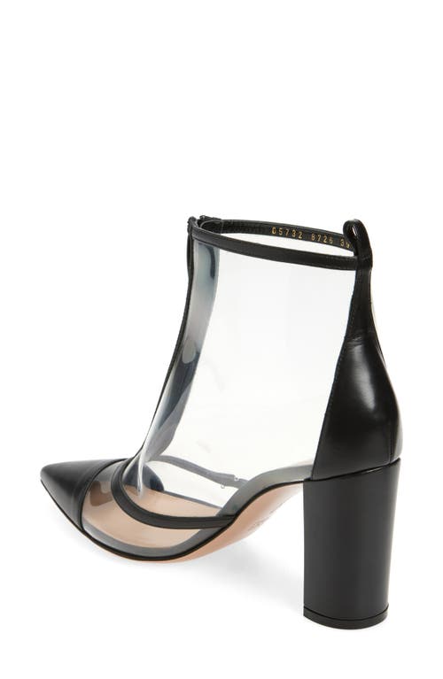 Gianvito Rossi Plexi Transparent Bootie In Black