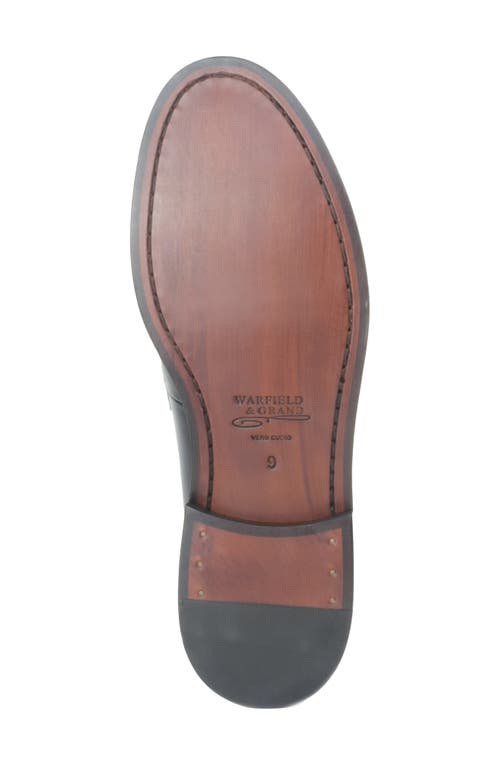 Warfield & Grand Harper Moc Toe Penny Loafer In Black
