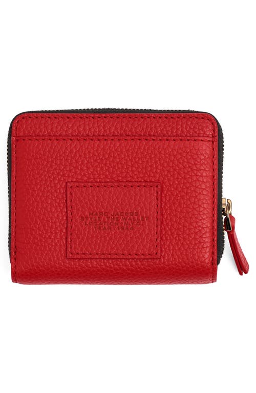 Marc Jacobs The Leather Mini Compact Wallet In True Red
