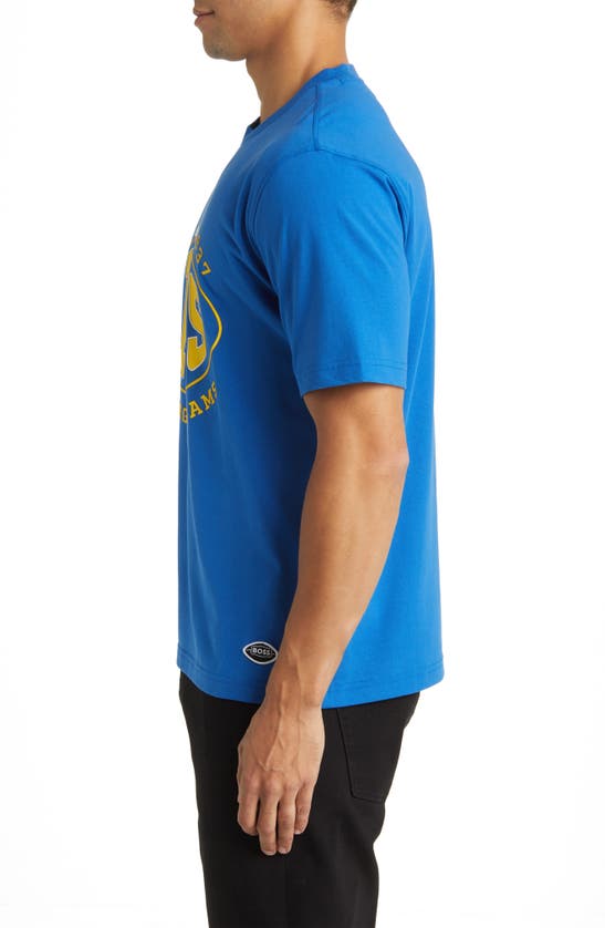 Shop Hugo Boss Boss X Nfl Stretch Cotton Graphic T-shirt In Los Angeles Rams Bright Blue