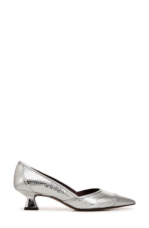 Franco Sarto Women's Darcy Pointed Toe Kitten Heel Pumps In Silver