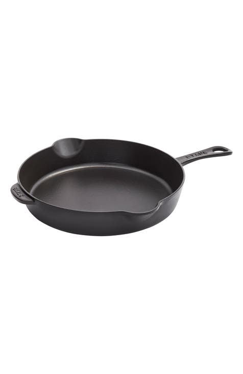 Barebones Living Cast Iron Flat Pan in Matte Black