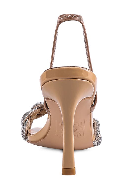 London Rag High Society Diamante Slingback Sandal In Latte