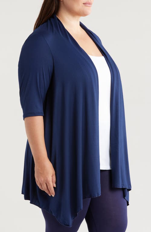 24SEVEN COMFORT APPAREL 24SEVEN COMFORT APPAREL OPEN FRONT LONG CARDIGAN 