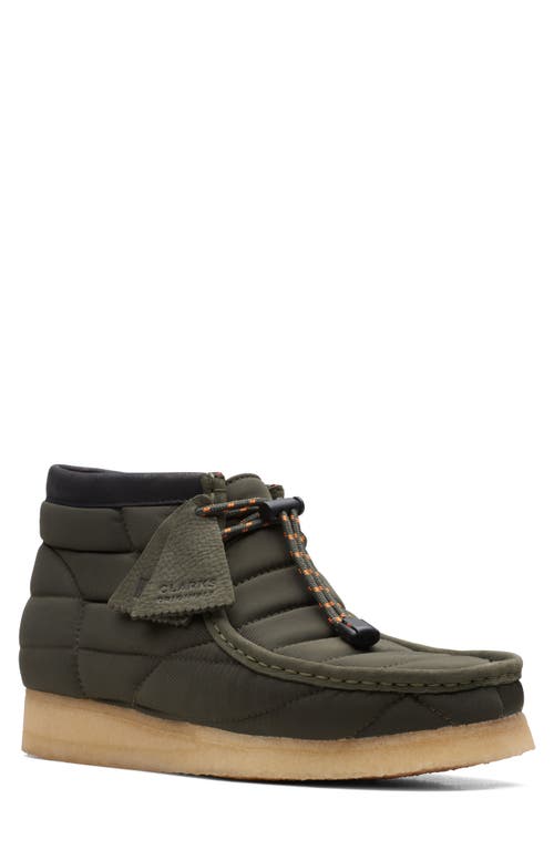 Clarks(r) Quilted Wallabee Boot in Khaki Quilted