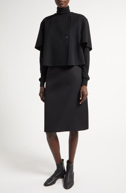 The Row Corrina Wool Blend Twill Skirt In Black