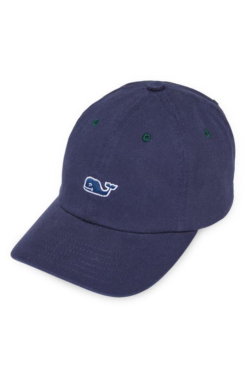 vineyard vines Kids' Embroidered Whale Cotton Baseball Cap in Vineyard Navy at Nordstrom