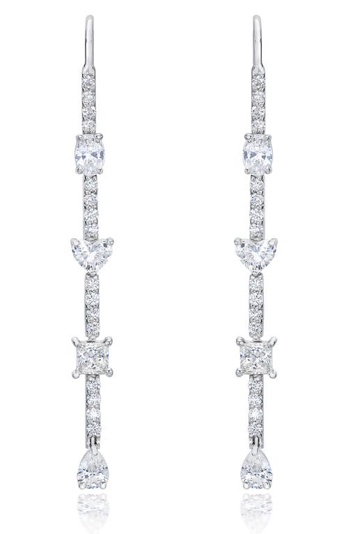 Shop Mindi Mond Fancy Cut Diamond Drop Earrings In White Gold/diamond