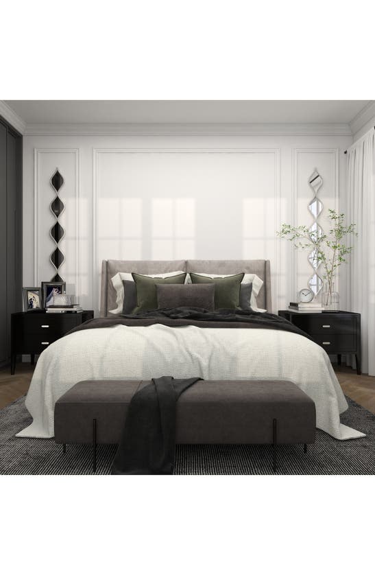 Vivian Lune Home Geometric Slim Wall Mirror In Silver