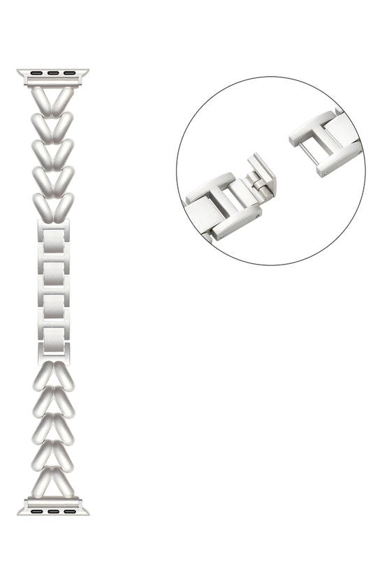 The Posh Tech Caroline Apple Watch® Watchband In Starburst Silver