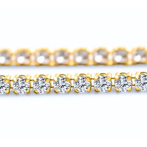 Shop Bliss Diamond Diamond Tennis Bracelet 7" 14k Gold Lab Grown In Yellow Gold - 3ct