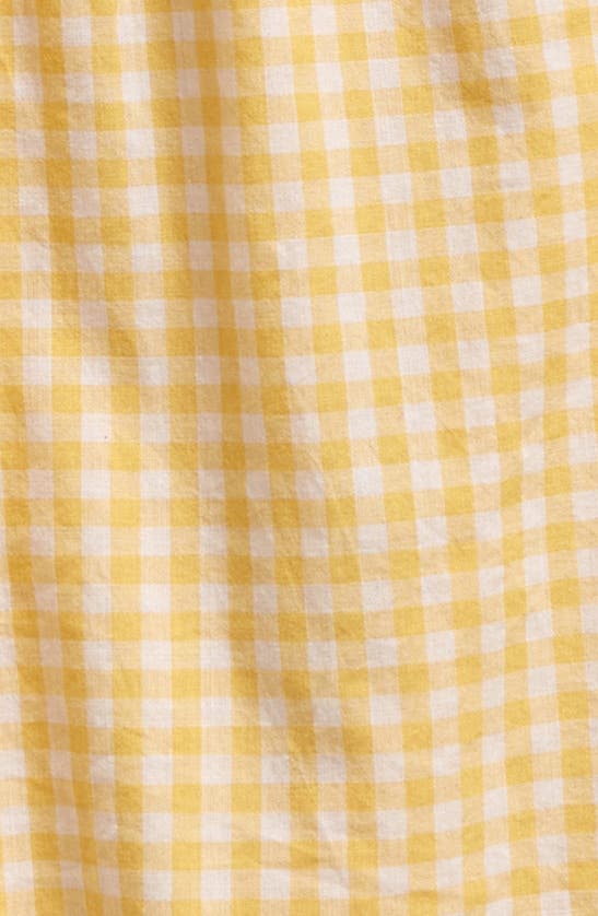 Shop Nordstrom Flutter Sleeve Dress & Bloomers In Yellow Silk Gingham